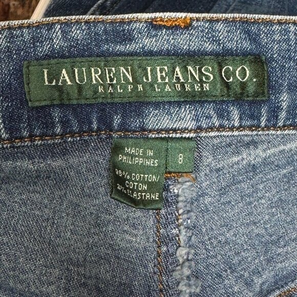 Lauren Jeans Co. Ralph Lauren Capri Jeans Womens Sz 8 Blue Denim Hi Rise Stretch - Picture 5 of 12